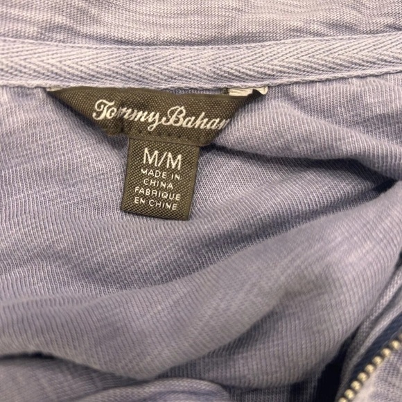 Tommy Bahama Womens Blue Lightweight Full Zip Mock Neck Sweatshirt Medium - Picture 4 of 14